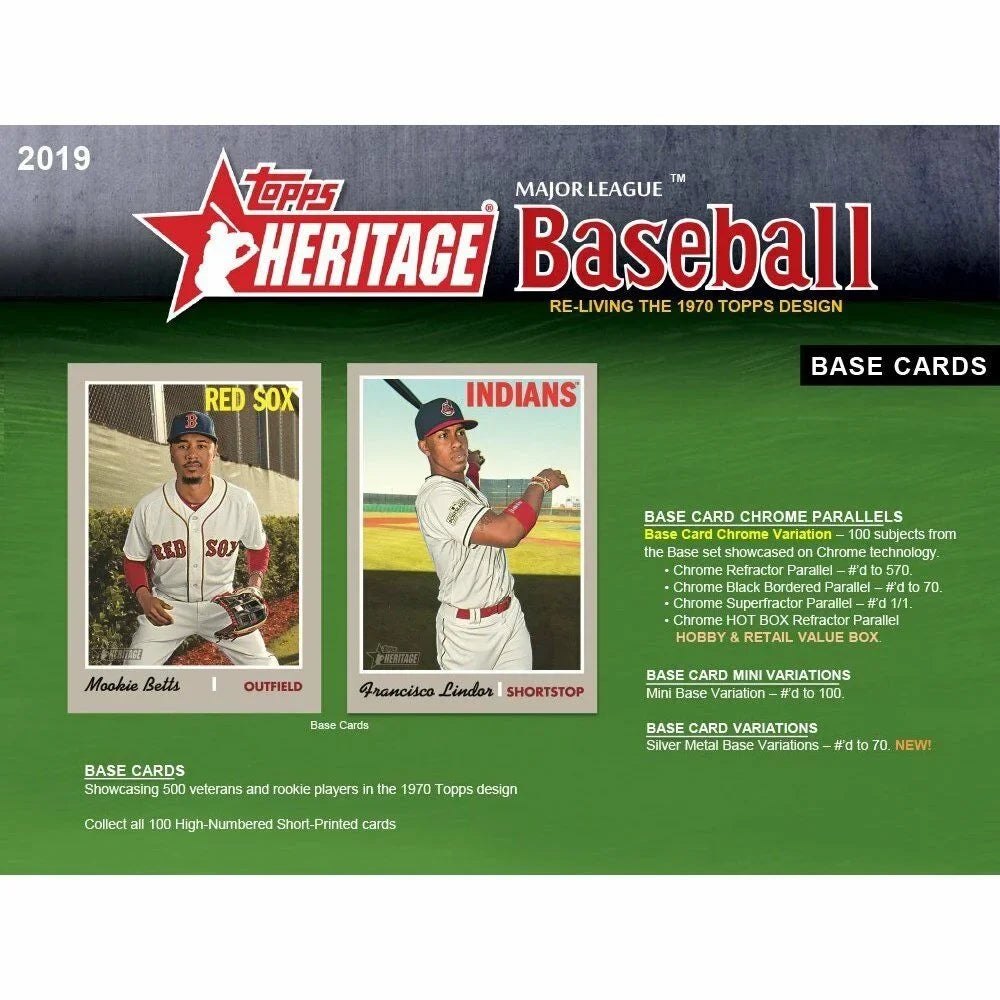 2019 Topps Heritage Retail Box Sealed (24 packs; 9 cards per pack)