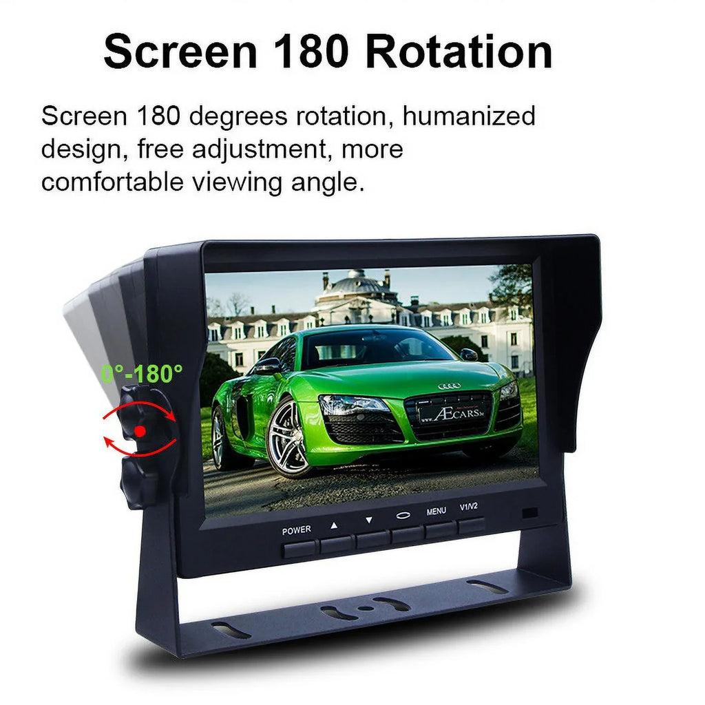 9V - 35V Car Vehicle Rear View Wireless IR Night Vision Backup Camera Liquidproof Kit + 7" LCD Monitor Parking Assistance System For Truck / Van / Caravan / Trailers / Camper