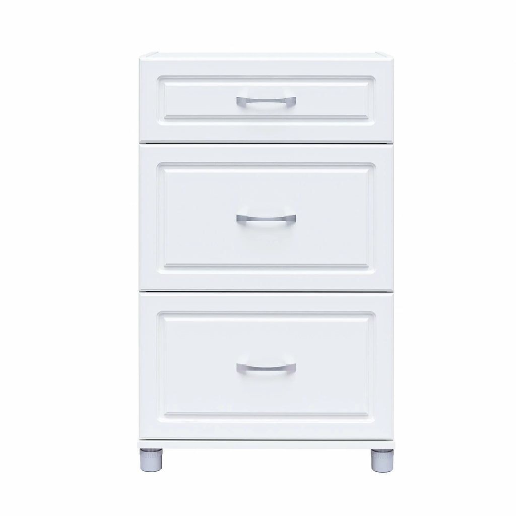 Systembuild Evolution Kendall 24" 3 Drawer Base Garage Storage Cabinet; White