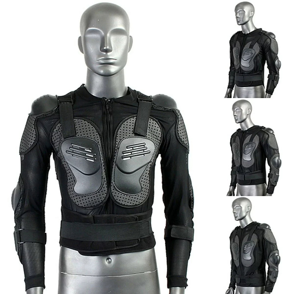 Comprehensive Motorcycle Riding Armor Jacket - Protects Spine; Shoulder; and Chest