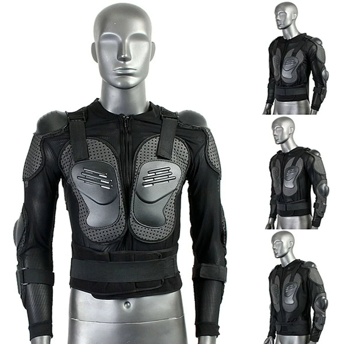 Comprehensive Motorcycle Riding Armor Jacket - Protects Spine; Shoulder; and Chest