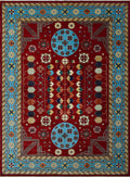 Aria Roselyn Red/Lt. Blue Rug; 9'11" x 13'8"