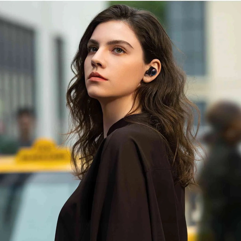 UrbanX True Wireless Bluetooth Earbuds + Charging Case; Black; Dual Connect; IPX5 Resistance; Bluetooth 5.2 Connection; Balanced; Bass Boost Compatible with Lenovo Tab M10 Plus (3rd Gen)