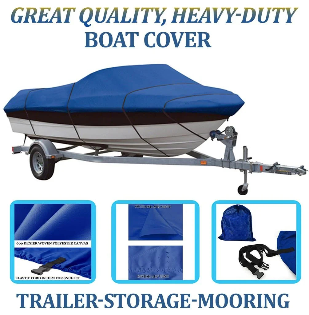 BLUE; GREAT QUALITY BOAT COVER Compatible for LUND S-16 DLX 1978-1993