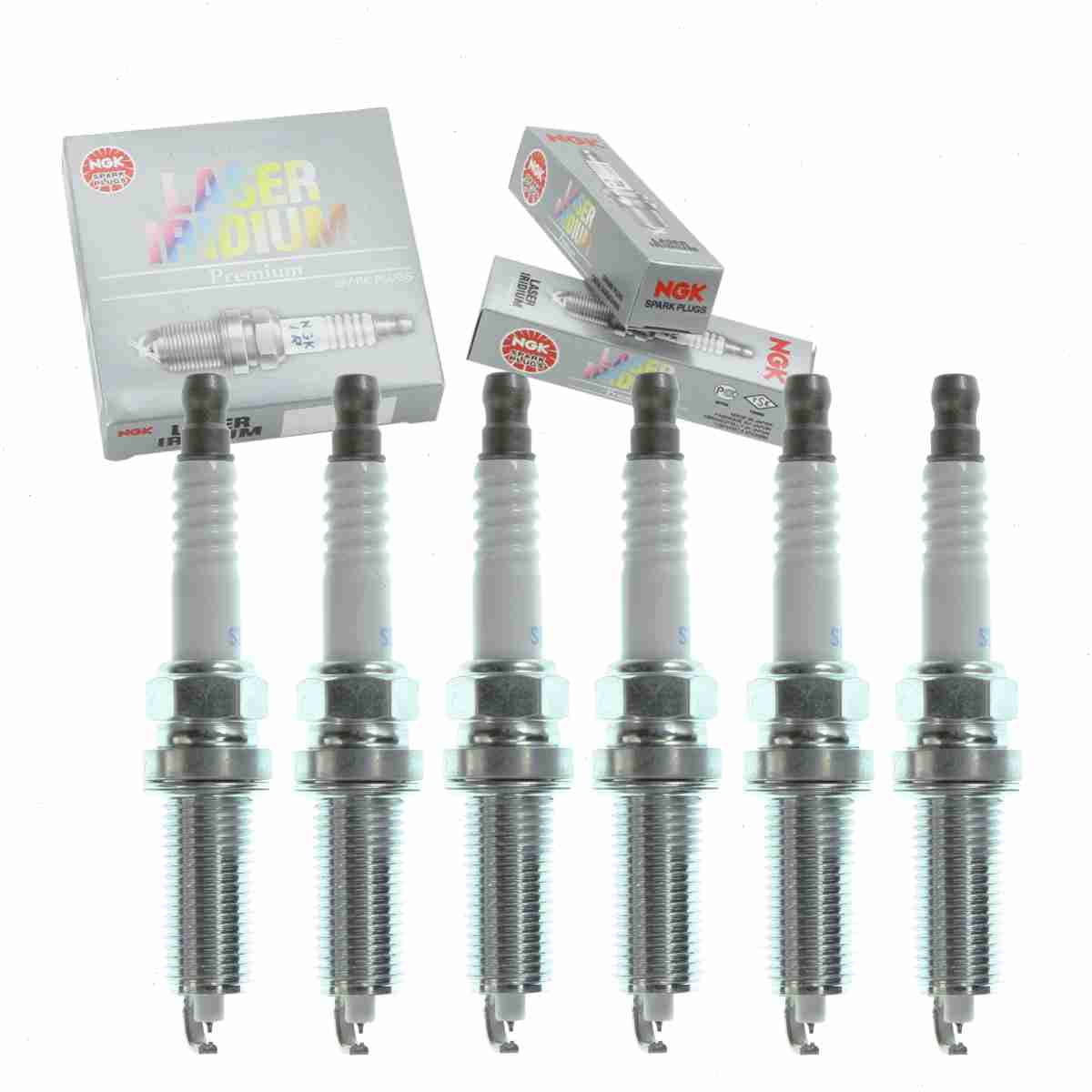 6 pc NGK 93482 Laser Iridium Spark Plugs for 22401AA780 22401AA781 4712 9694 IXEH22TT Ignition Wire Secondary Fits select: 2011-2018 SUBARU FORESTER; 2013-2019 SUBARU OUTBACK