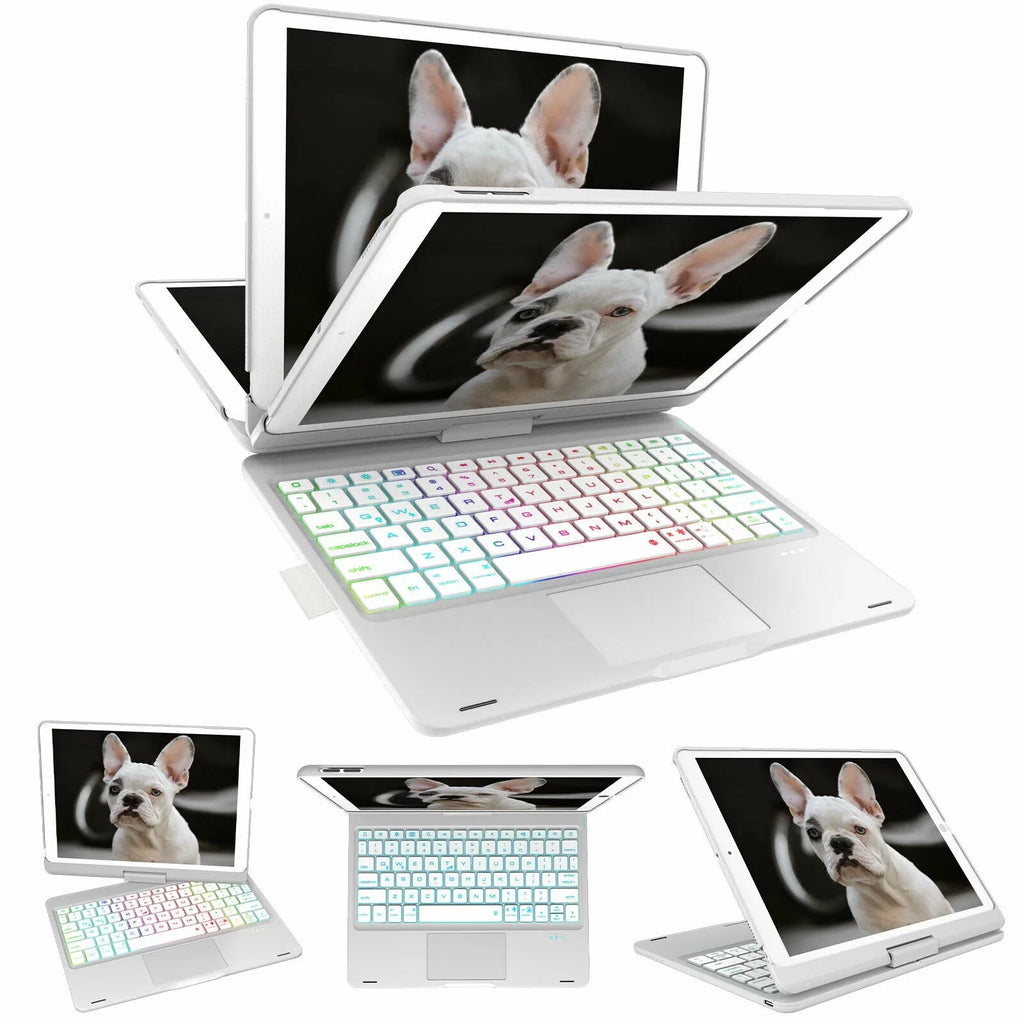 Dingrich Keyboard Case with Trackpad for 10.2-inch iPad 9th Generation (2021); iPad 8th Generation (2020); 7th Gen; iPad Air 3; iPad Pro 10.5; Protective Slim Cover with Pencil Holder