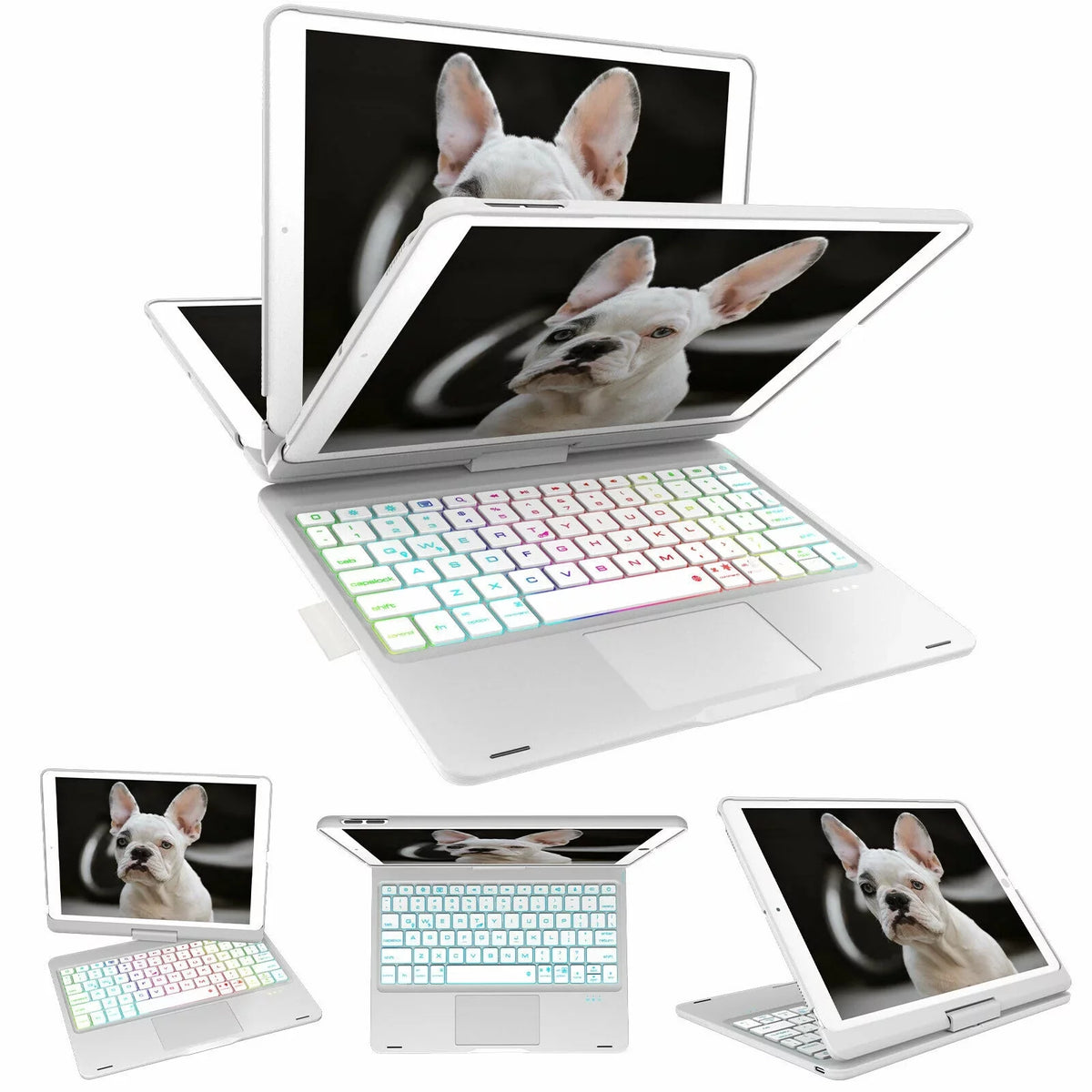 Dingrich Keyboard Case with Trackpad for 10.2-inch iPad 9th Generation (2021); iPad 8th Generation (2020); 7th Gen; iPad Air 3; iPad Pro 10.5; Protective Slim Cover with Pencil Holder