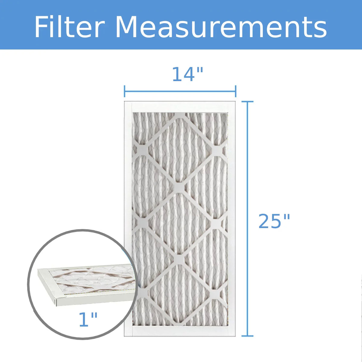 14x25x1; Purolator Hi-E 40 Extended Surface Pleated Air Filter; Mechanical MERV 8; (6 Pack)