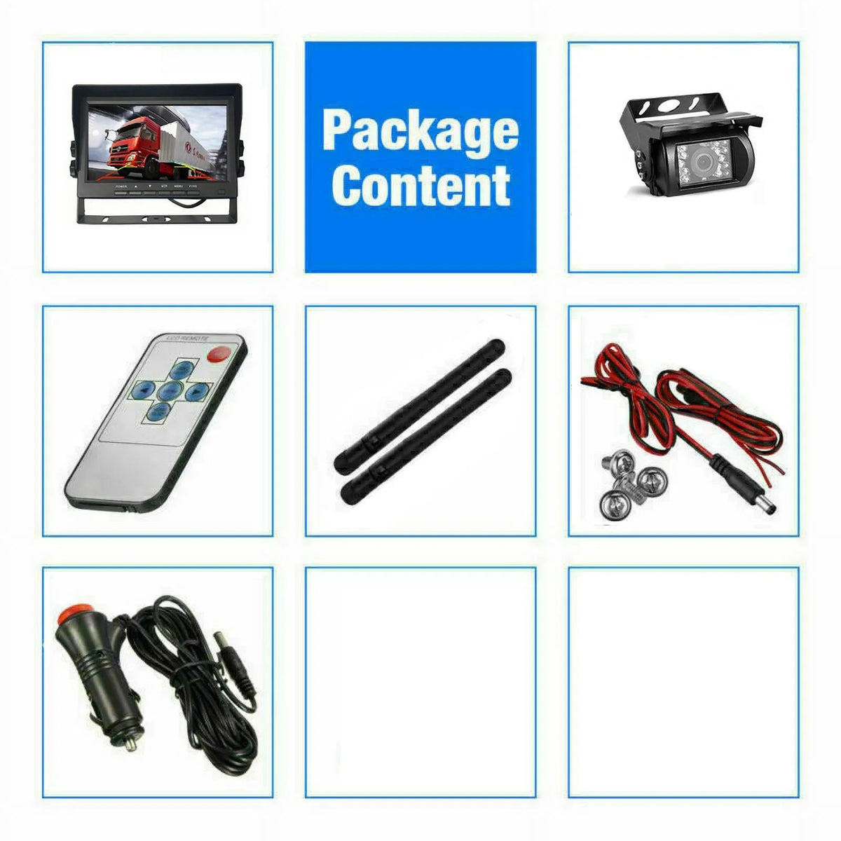 9V - 35V Car Vehicle Rear View Wireless IR Night Vision Backup Camera Liquidproof Kit + 7" LCD Monitor Parking Assistance System For Truck / Van / Caravan / Trailers / Camper