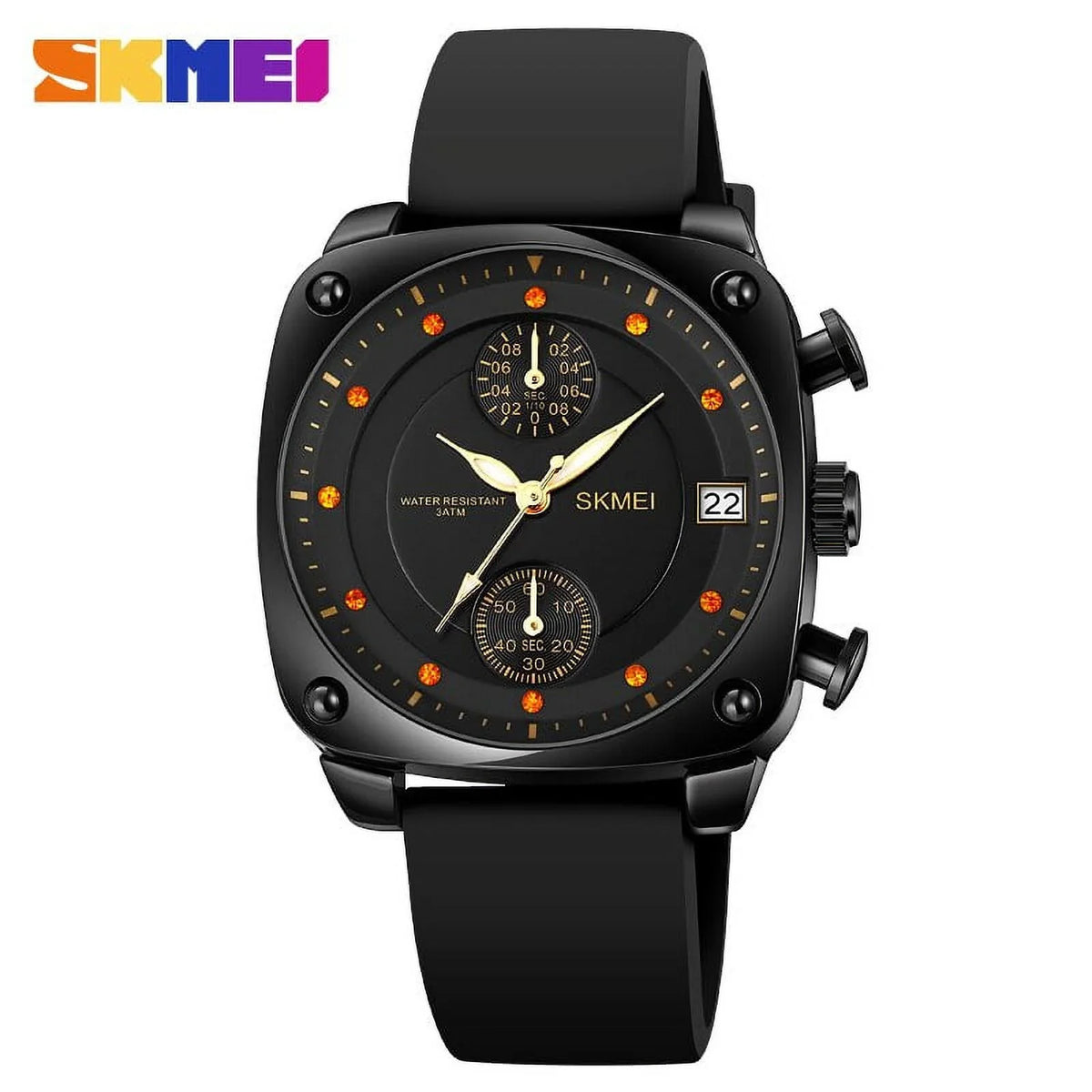 Top Brand SKMEI Quartz Watch Fashion Luxury Men's Watches Stopwatch Clock Calendar Quartz Movement Watch Man Liquidproof Hour