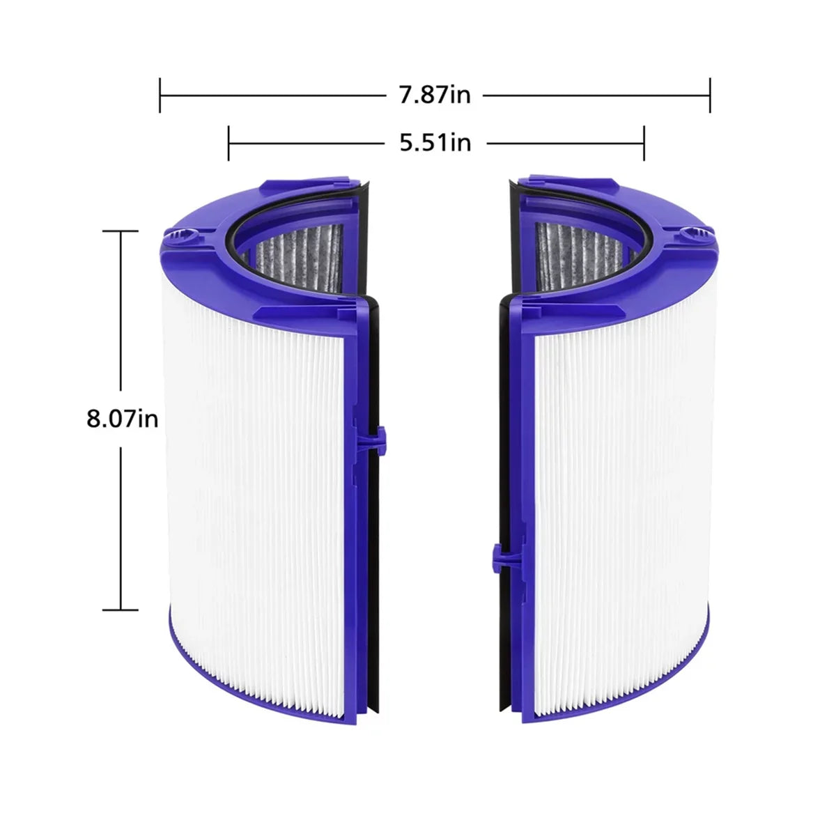 Air Purifier Filter Replacement for Pure Cool Purifying Fan TP04 HP04 DP04; 2-in-1 360° True HEPA and Activated Carbon Filter