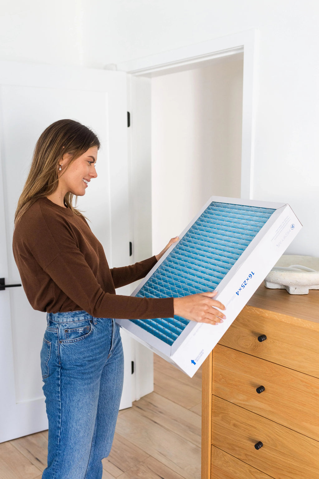 Medify Air 16x25x4 MERV 12 Air Pleated Filter 95% Particles HEPA Air Cleaning (MERV 12; 2-Pack)