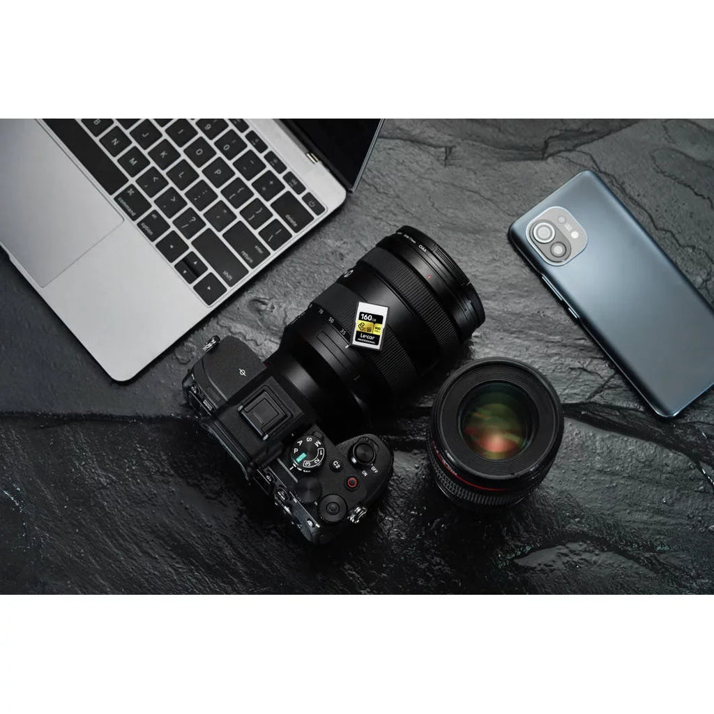 Lexar CFexpress Type A Pro Gold R900/W800 Memory Card; 80GB Bundle with Card Reader