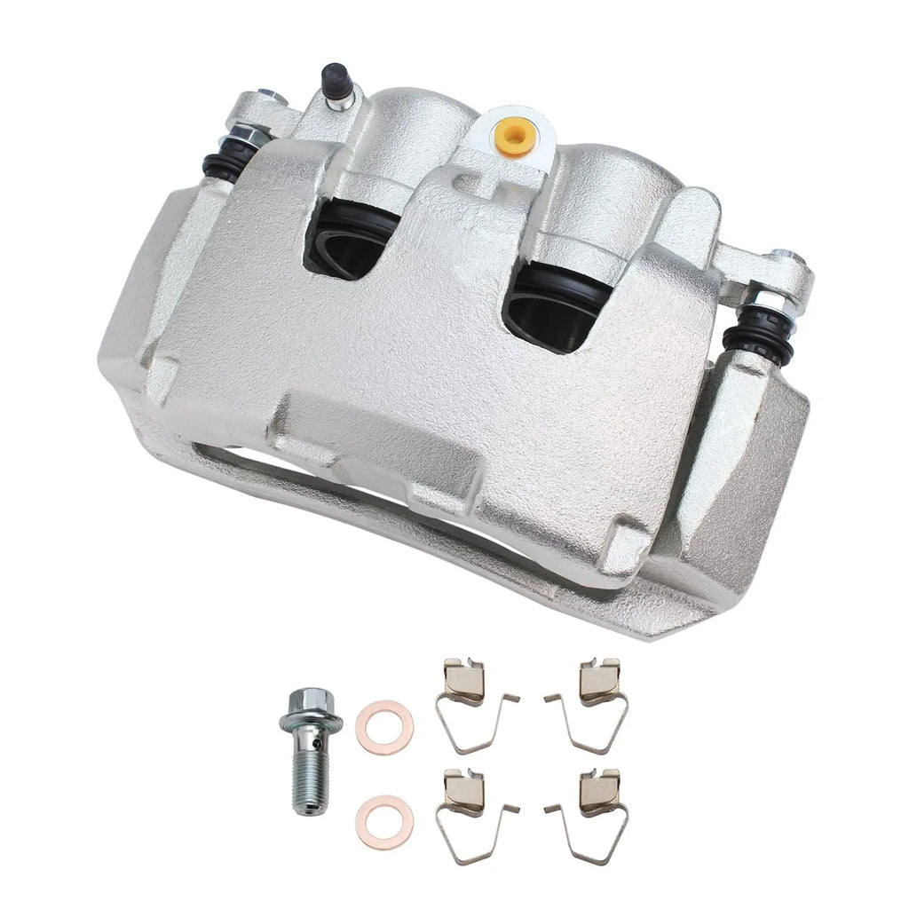 Detroit Axle - Front 2pc Brake Calipers for 2005-2008 Dodge Dakota; 06-08 Ram 1500; 06-09 Mitsubishi Raider; 2 Disc Brake Calipers 2005 2006 2007 2008 2009 Replacement