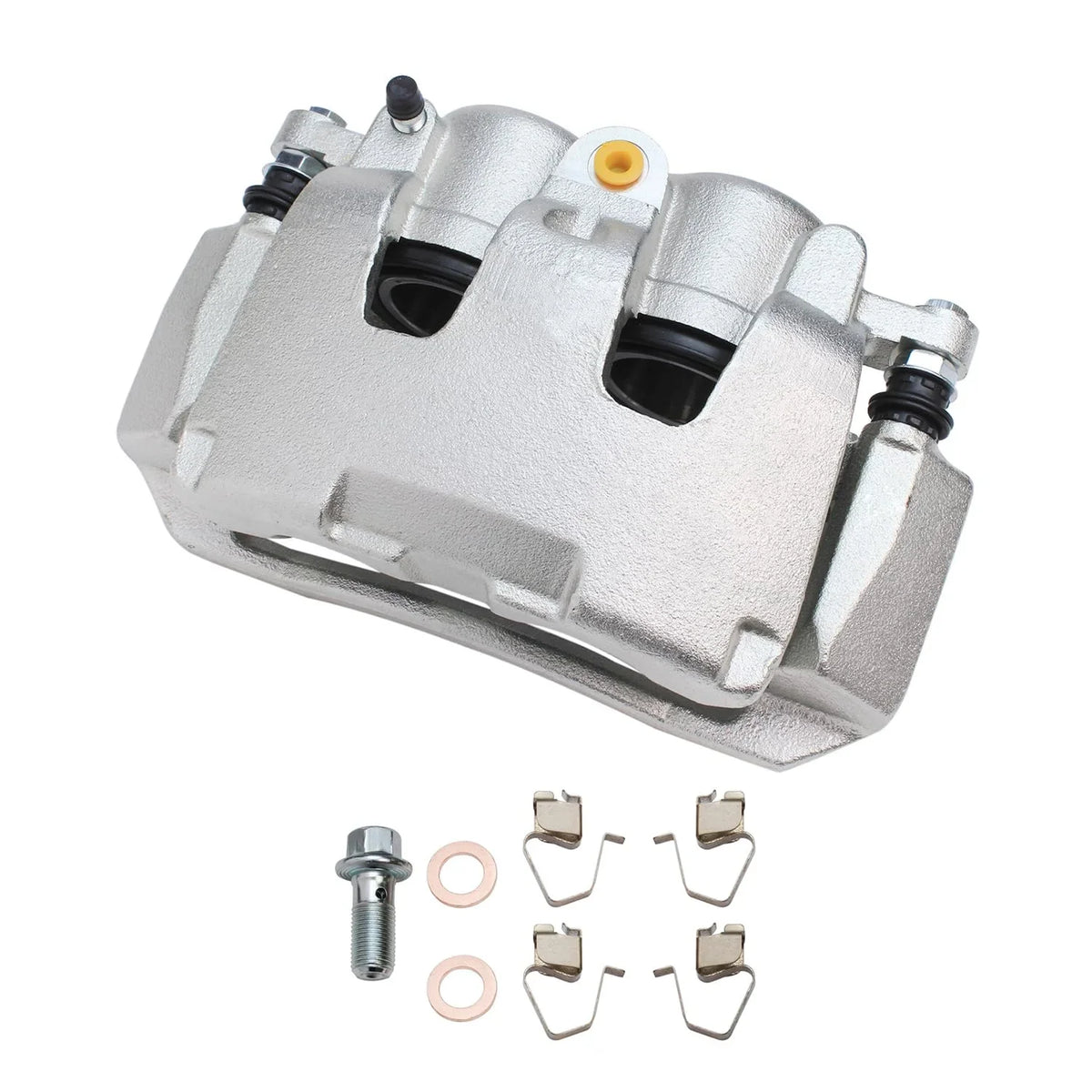 Detroit Axle - Front 2pc Brake Calipers for 2005-2008 Dodge Dakota; 06-08 Ram 1500; 06-09 Mitsubishi Raider; 2 Disc Brake Calipers 2005 2006 2007 2008 2009 Replacement