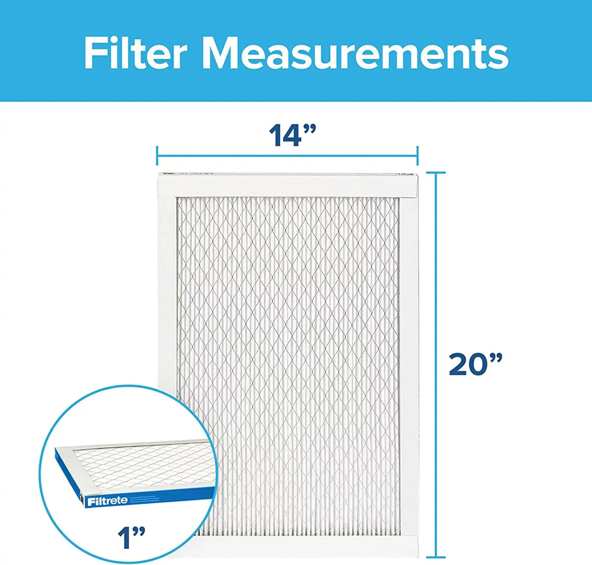 Filtrete 14x20x1; AC Furnace Air Filter; MPR 1900; Healthy Living Ultimate Allergen; 6-Pack (exact dimensions 13.81 x 19.81 x 0.78)