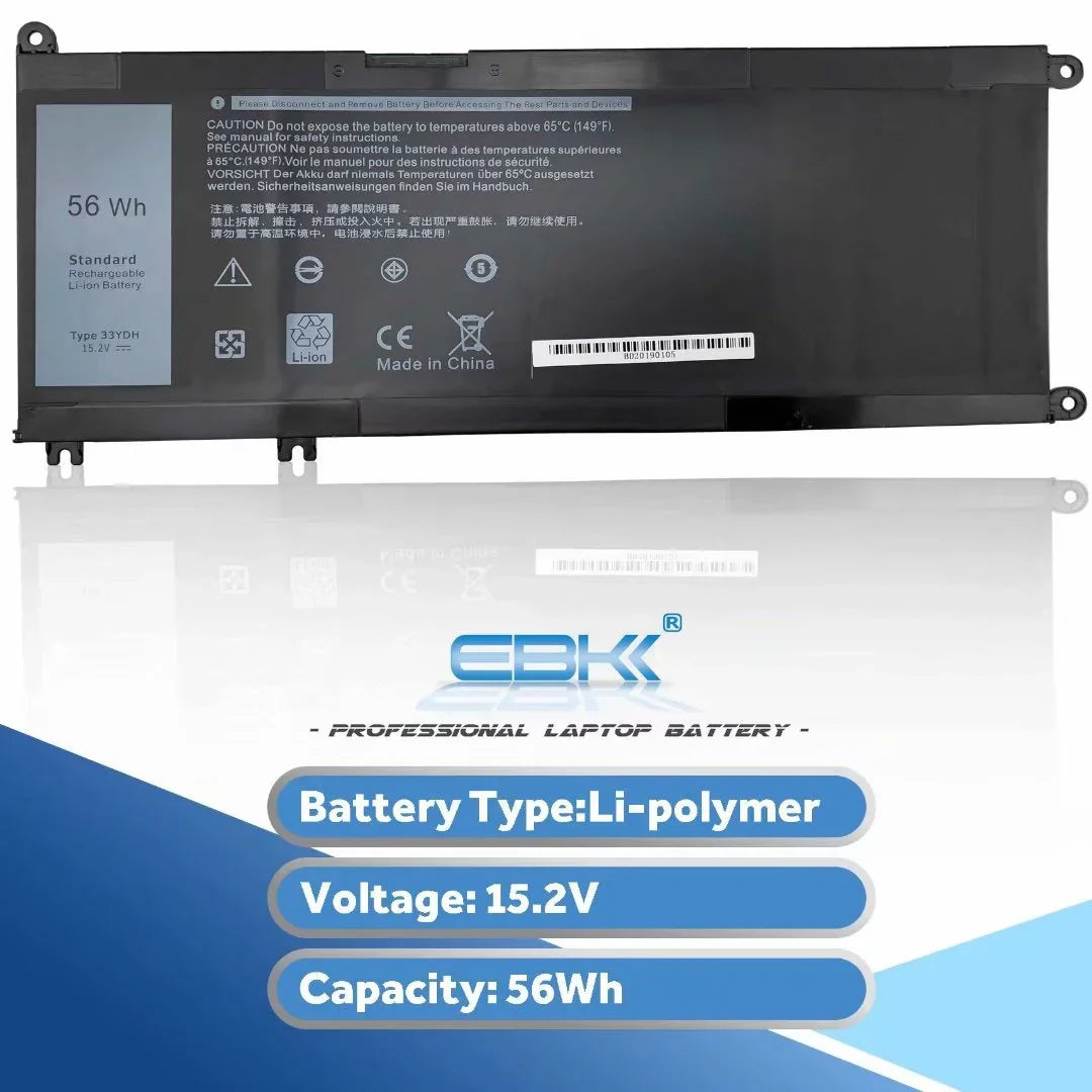 33YDH Battery for Inspiron 7778 7779 PVHT1 33YDH 4Cell 15.2V 56Wh 3500mAh
