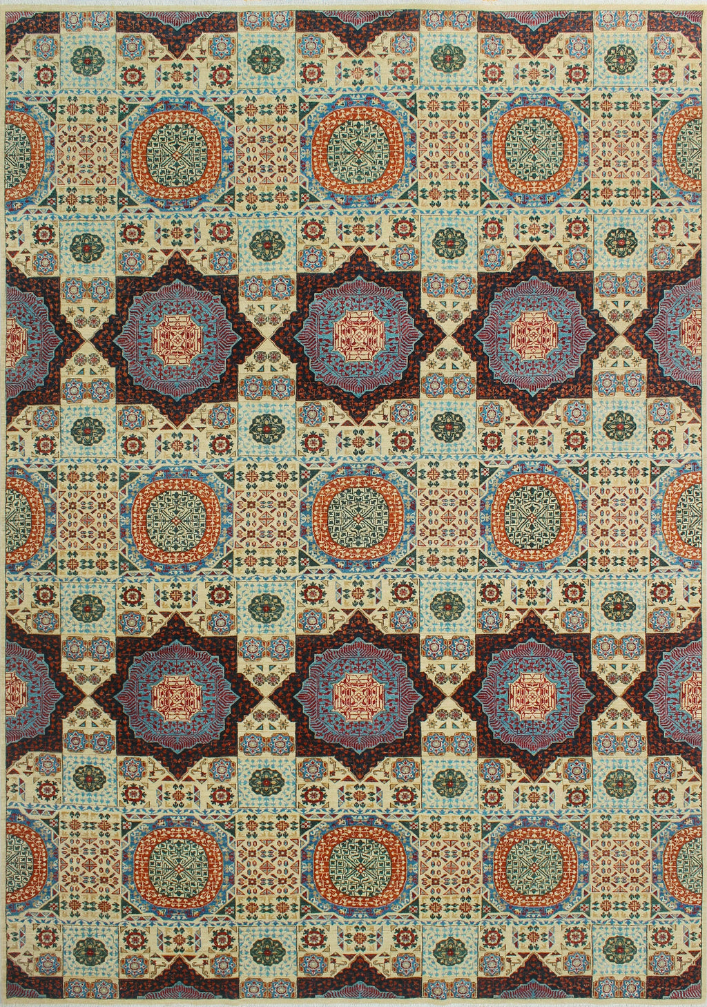 Aria Stephen Ivory/Blue Runner; 9'10" x 13'4"