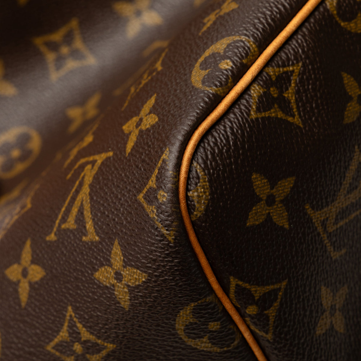 Authenticated Louis Vuitton Monogram Keepall 55 Canvas Brown Travel Bag WeekenderBag Unisex (Good)