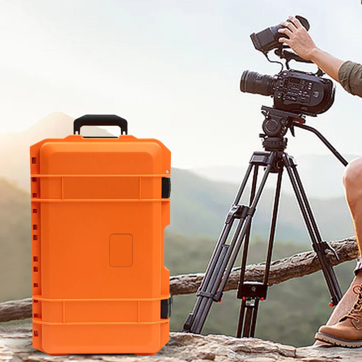 22" Camera Box Storage Protect Roller Carry Case Liquidproof Camera Box Case