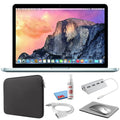 Apple MacBook Pro 13-inch (i5 2.7MHz; 128GB Storage) (Early 2015; MF839LL/A) - Silver Bundle with Black Zipper Sleeve + Notebook Starter Kit + Cleaning Kit (Refurbished)