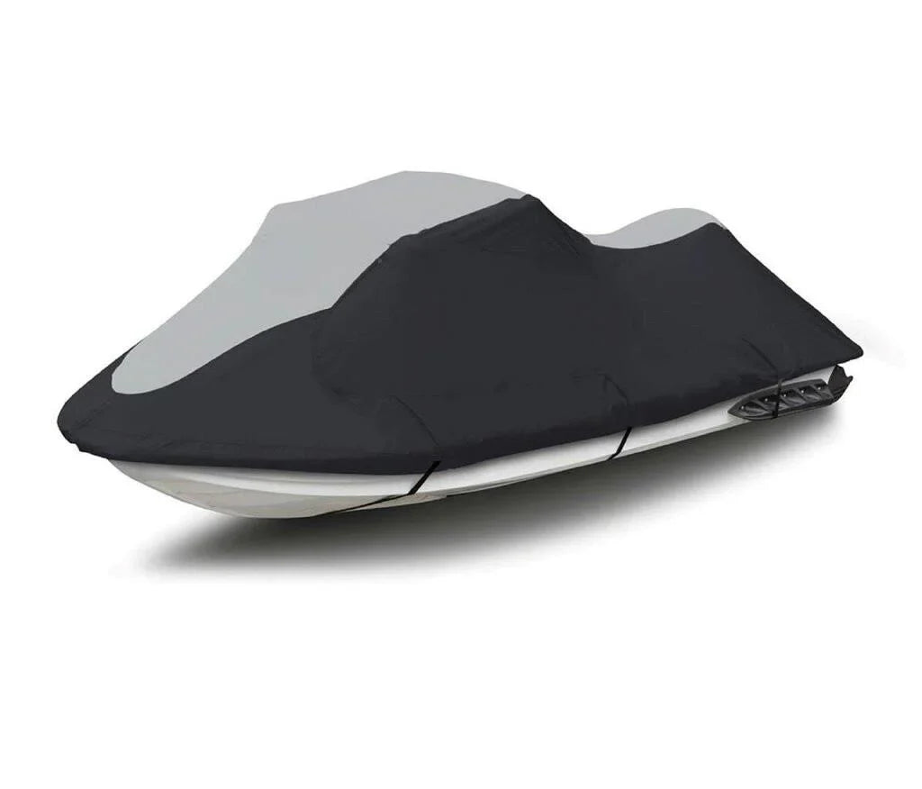 SUPER HEAVY-DUTY PWC JetSki Cover Compatible for Polaris SLX 1995 1996 1997 1998 1999 2000 2001 Jet Ski Trailerable Cover Black/Grey 1-2 Seater