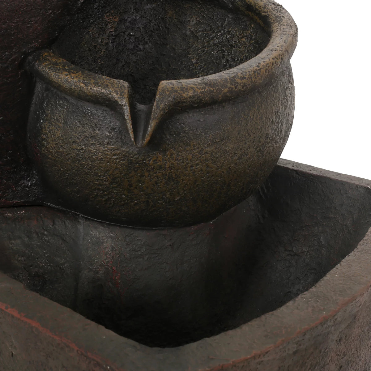 GDF Studio Morrigan Outdoor 3 Tier Jar Fountain; Rustic Multibrown