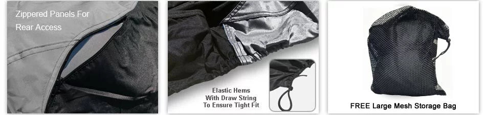 Weatherproof Jet Ski Cover For KAWASAKI Jet Ski Ultra 300X 2007-2013 - GRAY / Black Color - All Weather - Trailerable - Protects from Rain; Sun; And More! Includes Trailer Straps And Storage Bag