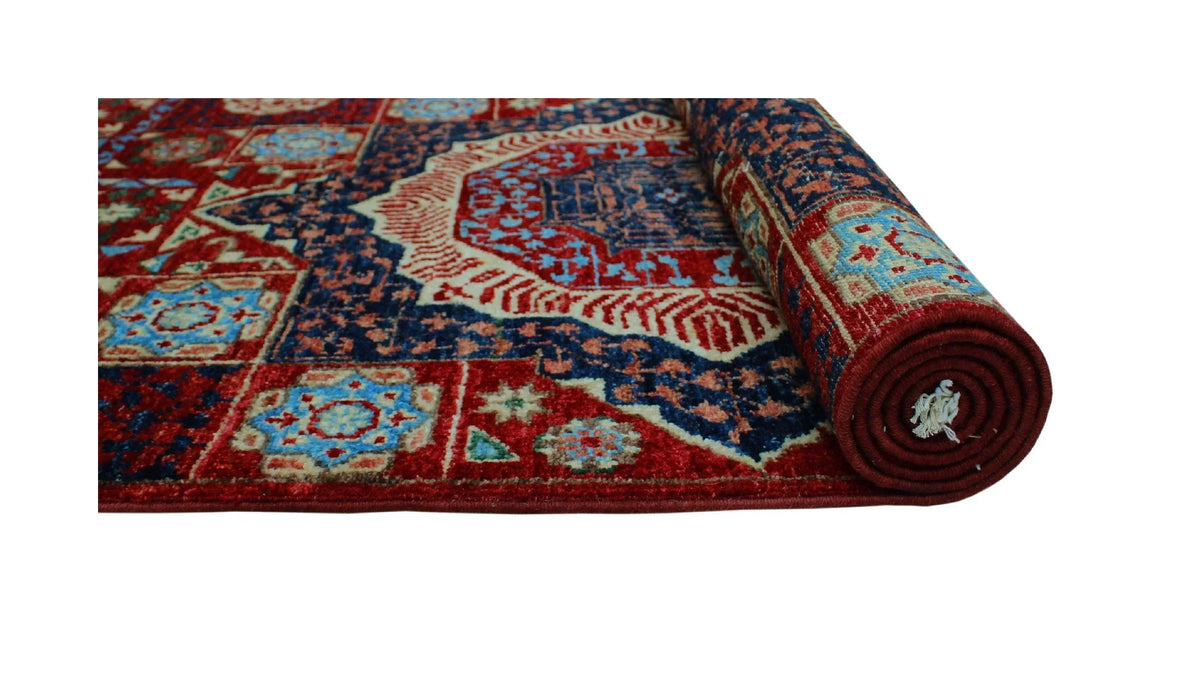 Aria Freda Red/Blue Runner; 2'8" x 14'11"