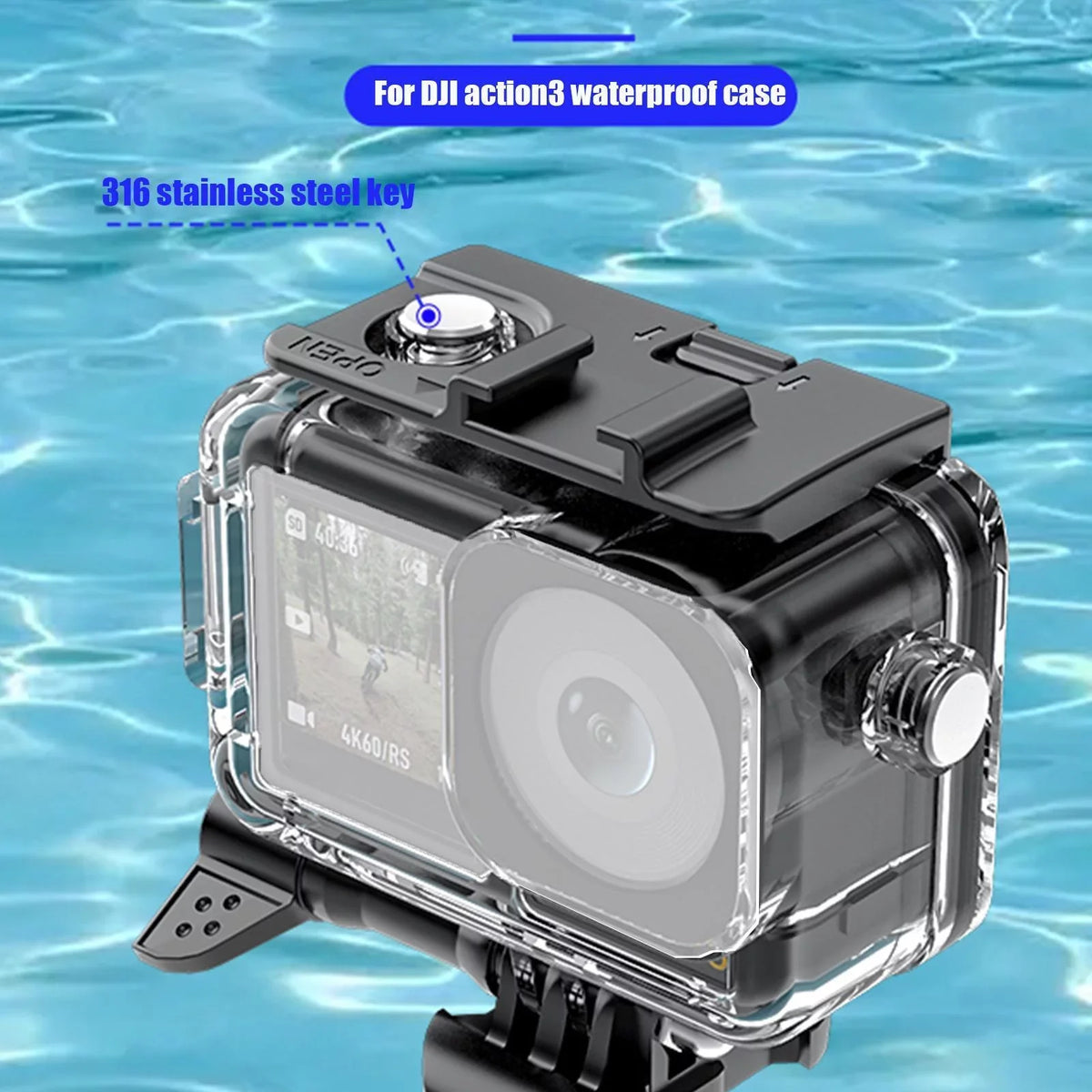 131ft/40m Liquidproof Case Diving Underwater Housing Shell for DJI Osmo Action 3