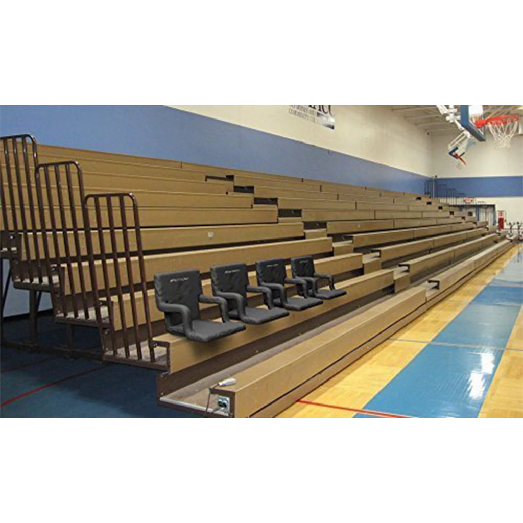Stadium Seat Chair; 2 Pack- Bleacher Cushions with Padded Back Support; Armrests; 6 Reclining Positions and Portable Carry Straps By Home-Complete