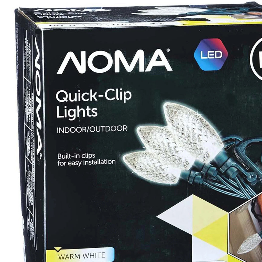 NOMA Quick Clip C9 LED 100 Warm Bulbs Christmas String Lights (3 Pack)
