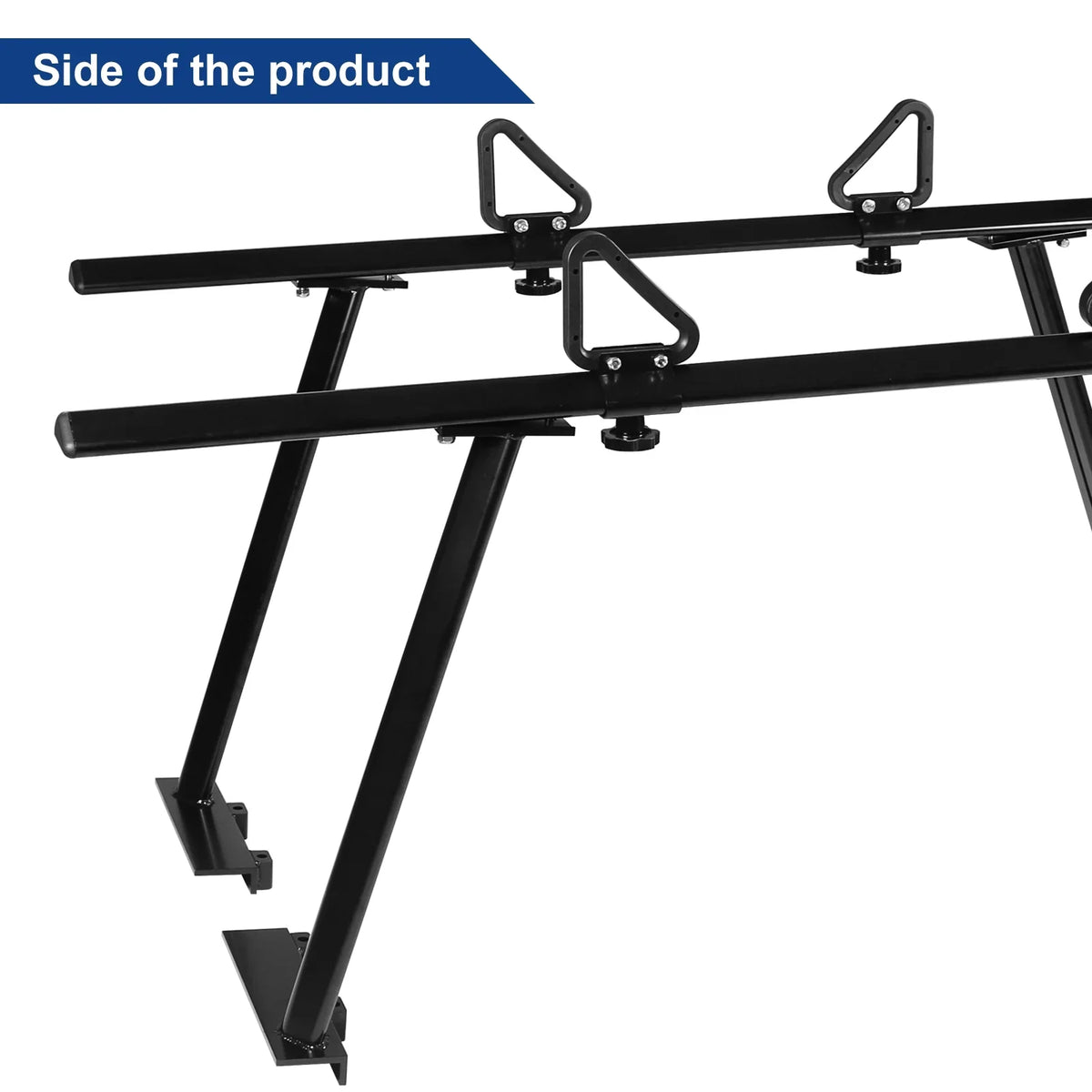 BoardRoad Pickup Truck Ladder Racks; Black Universal Truck Bed Cargo Racks (No-Drilling Required) 1;000lbs Capacity for Kayak Surfboard Lumber Ladder Aluminum