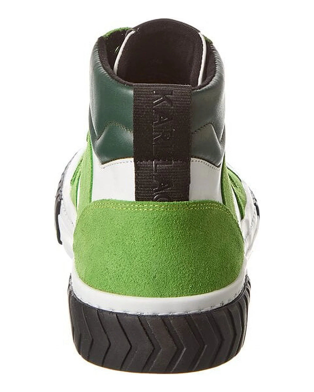 KARL LAGERFELD Mid-Top Leather Sneaker; 10.5; Green