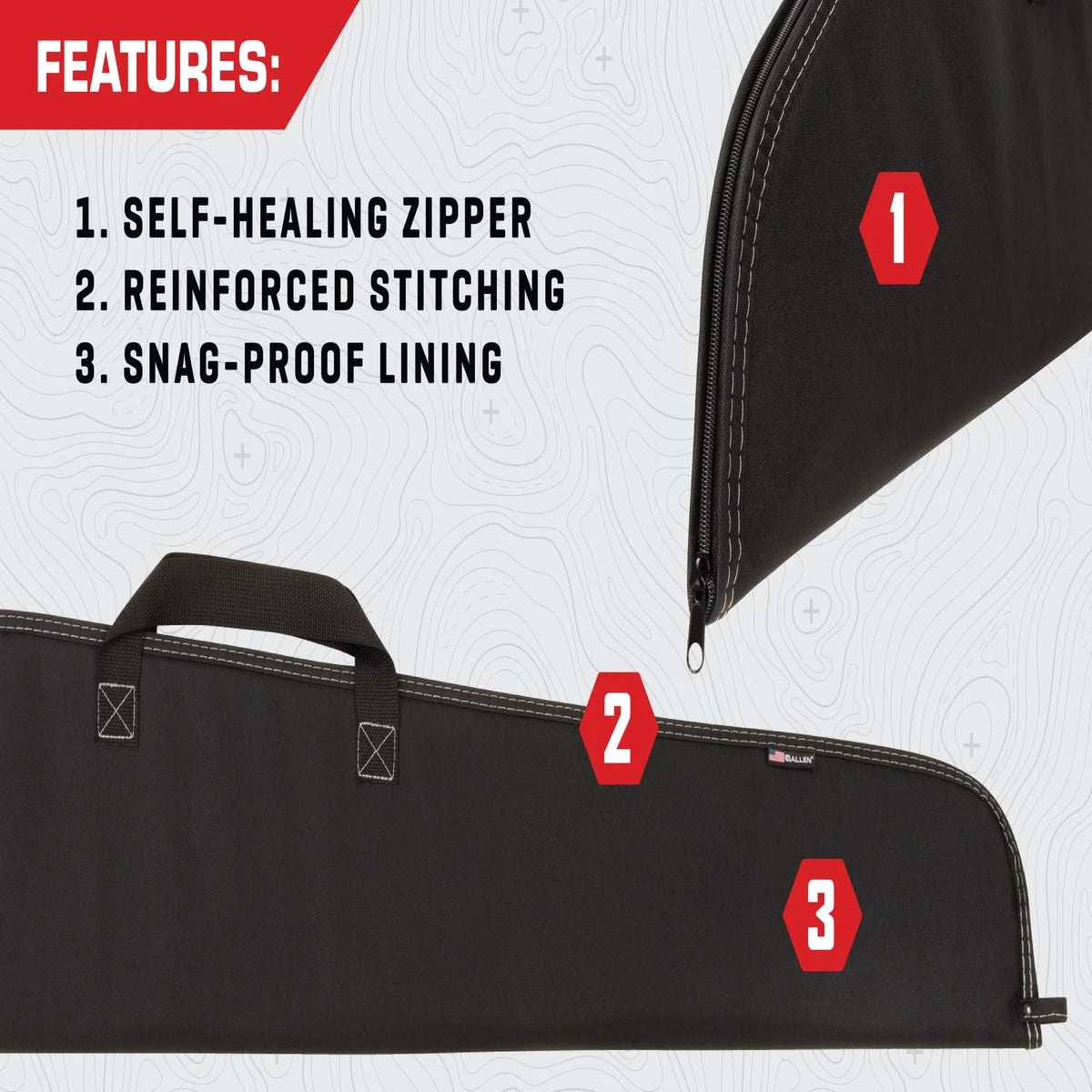 Allen Company Durango 46" Rifle Soft Case; Black; Polyester; 602-46