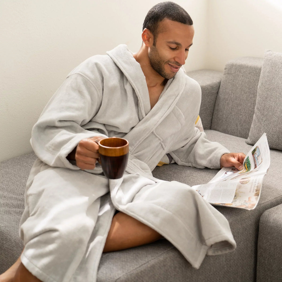 Alpine Swiss Pure Cotton Men Terry Cloth Bathrobe Super Absorbent Hotel Spa Robe