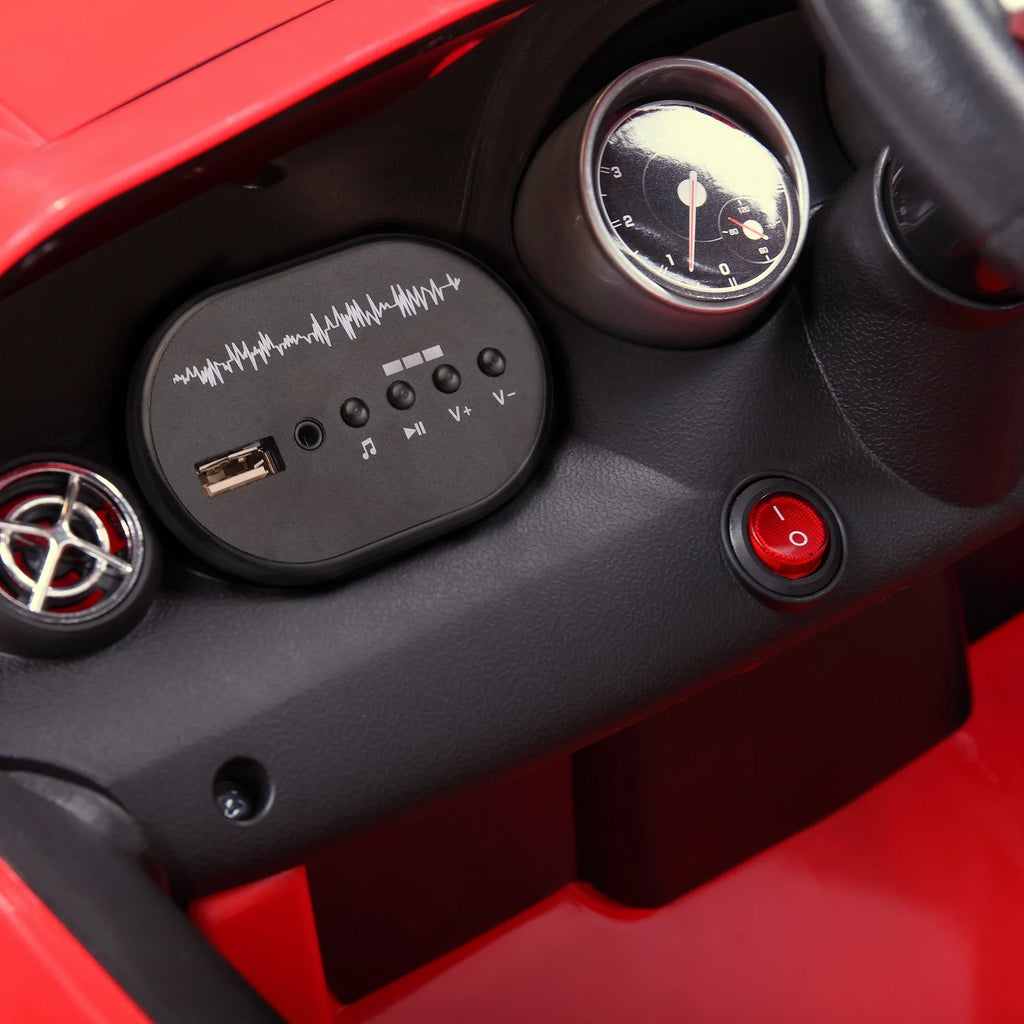 TOBBI 6V Licensed Mercedes Benz Kids Ride on Car W/ Remote Control Lights Music Age 3-6 Child; Red