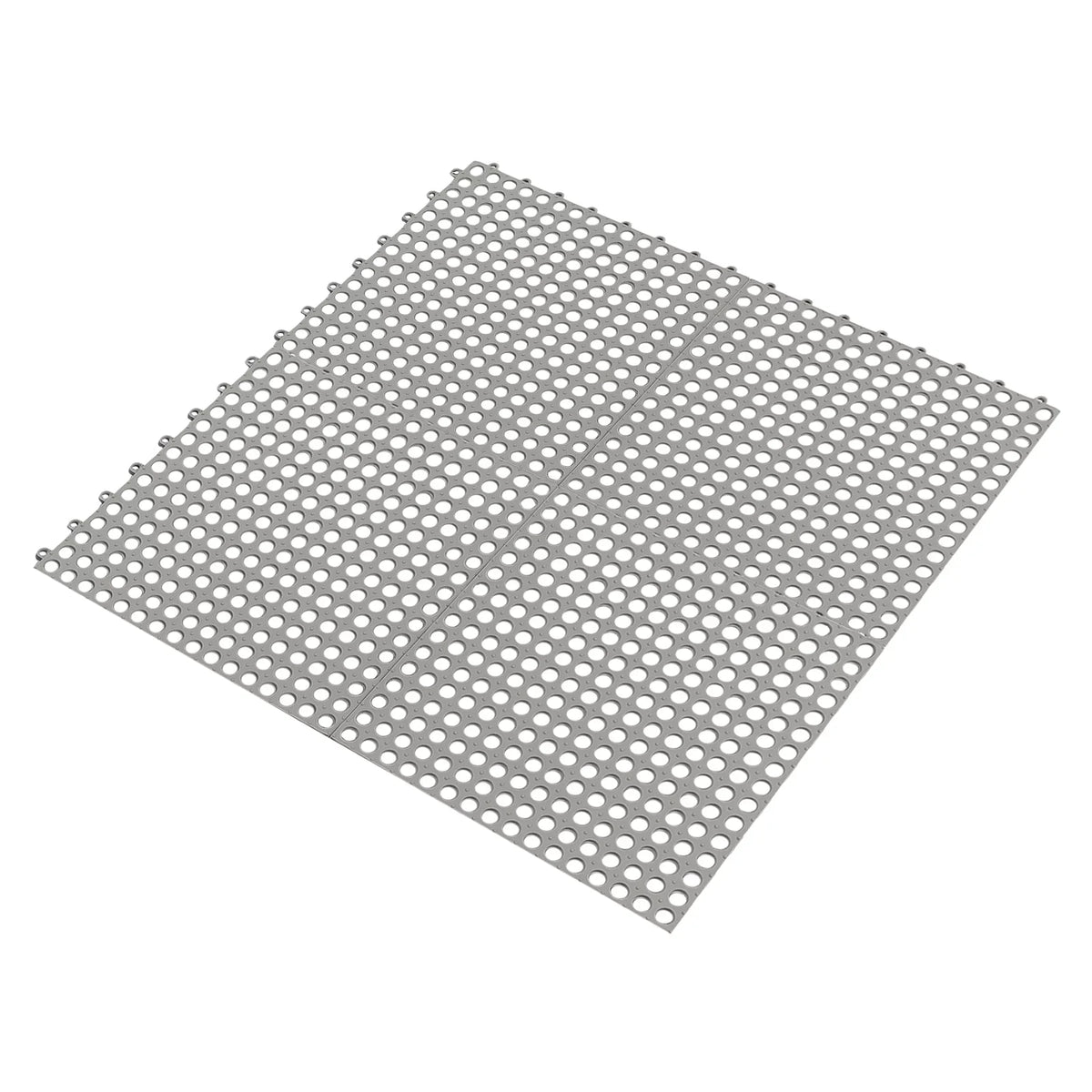 24PCs 11.8*11.8" Interlocking Nonslip Bath Mat;Soft Gray PVC Shower Floor Mat with Drainage Holes for Bathroom; Kitchen; Pool